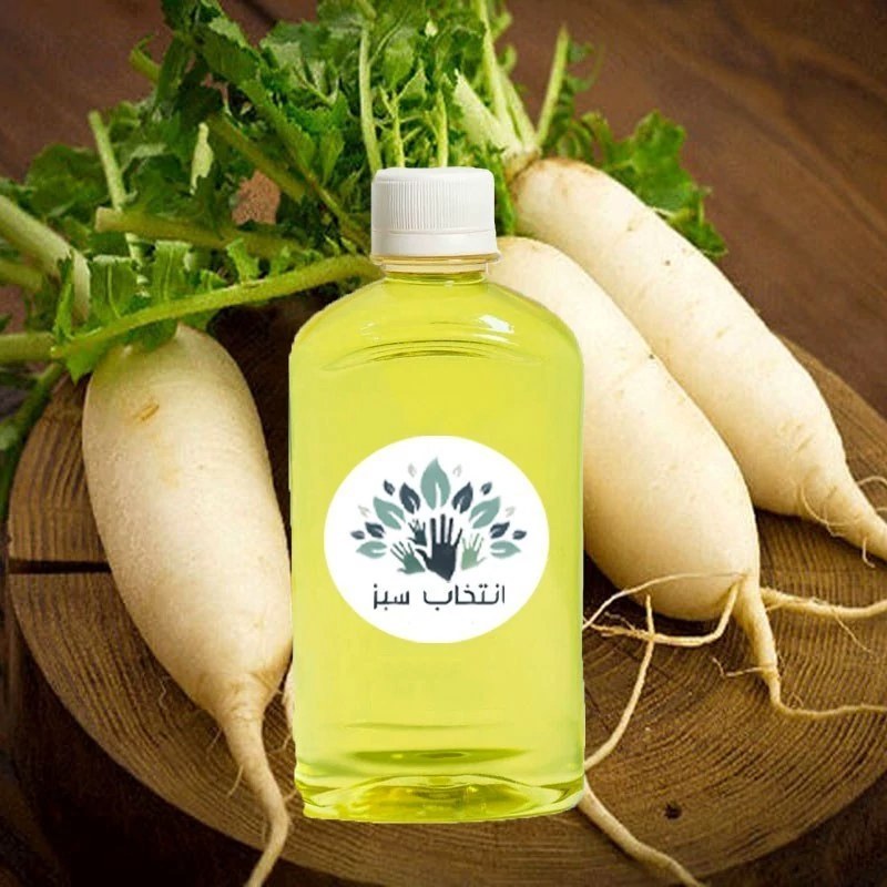 روغن بذر ترب 180ccخالص کیفیت تضمینی (دفع سنگ کلیه-افزایش درخشش مو- مفید برای ناخن شکسته)