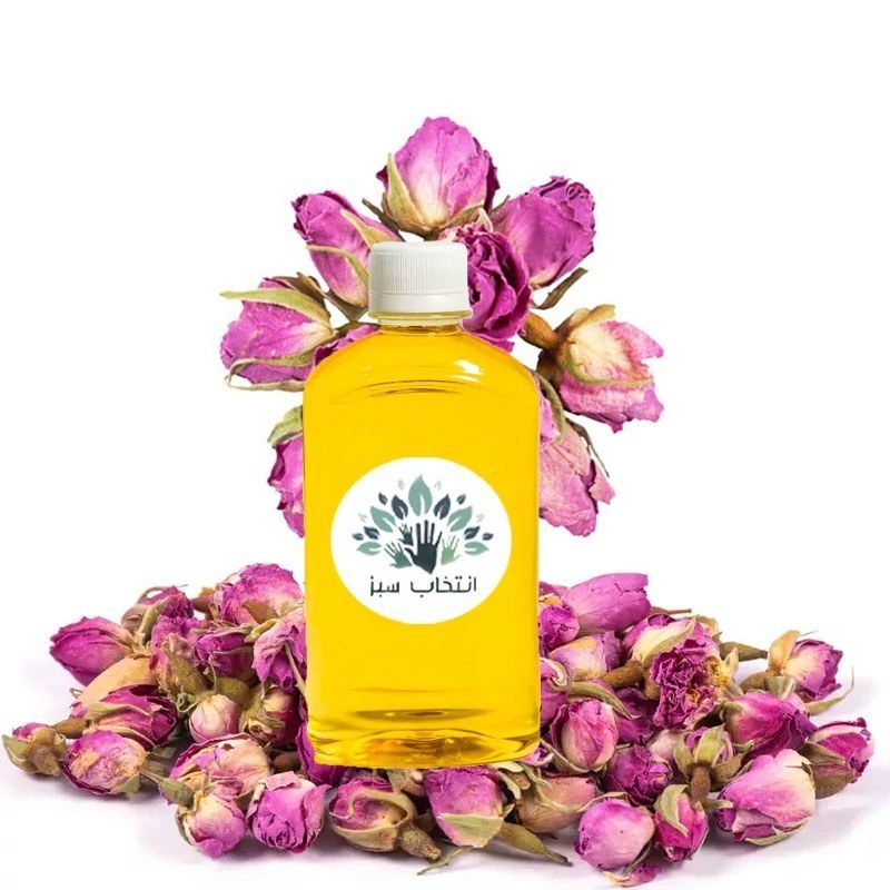 روغن گل سرخ180ccکیفیت تضمینی (منافذ باز پوست-ضد لک-آکنه-جوش صورت-ضد جوش-ضد چروک) روغن گل محمدی