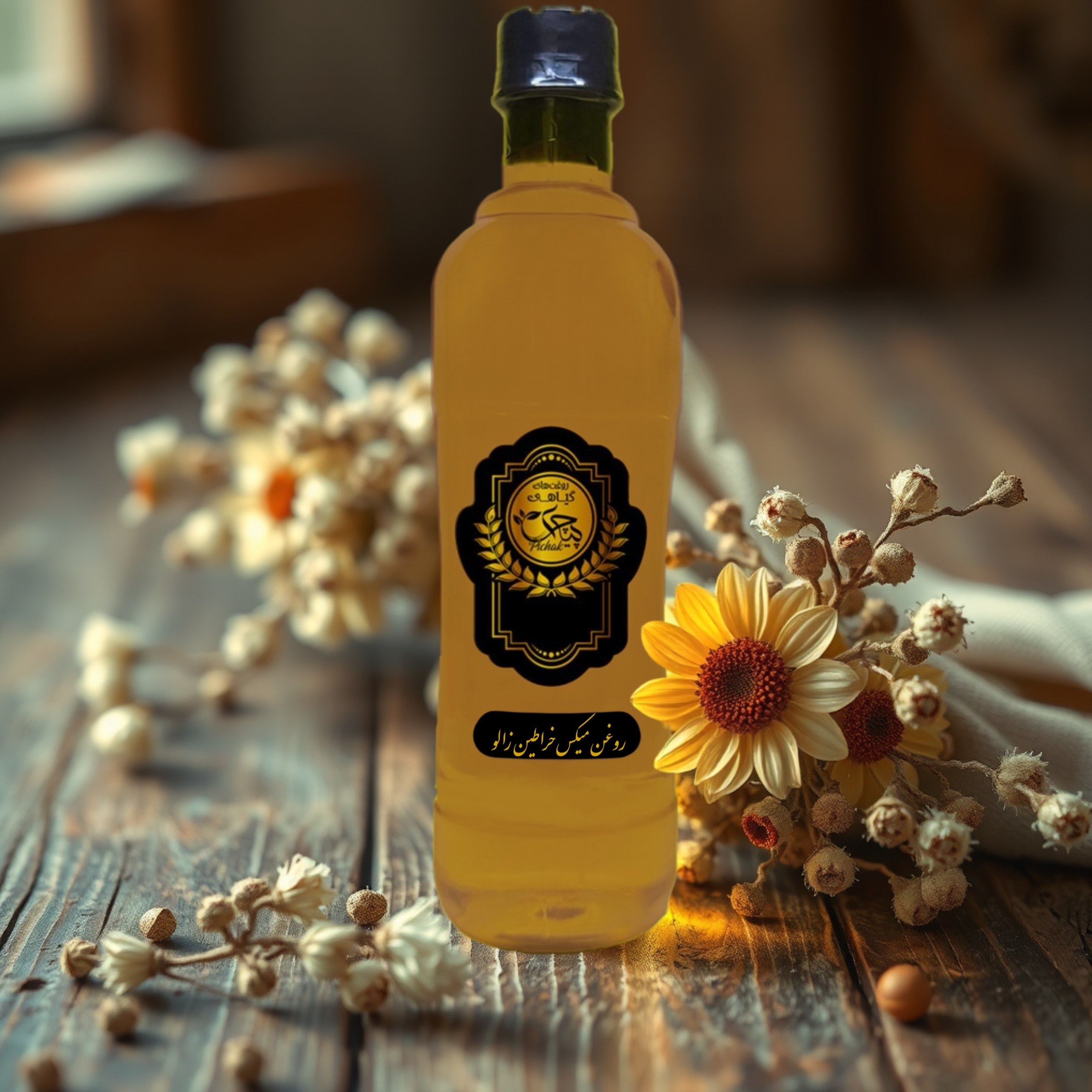 روغن ترکیبی خراطین و زالو پیچک  500cc(کمک به خون رسانی-شفاف کننده و رفع چین و چروک )