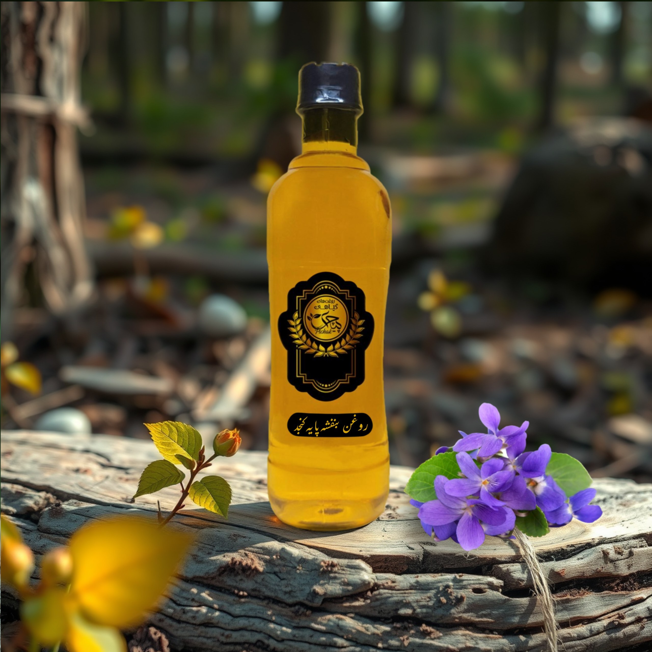 روغن بنفشه ی پایه کنجد اصل وخالص 500cc (بهبود دردهای میگرنی وسینوزیت - برطرف کننده خشکی مغز و بینی)