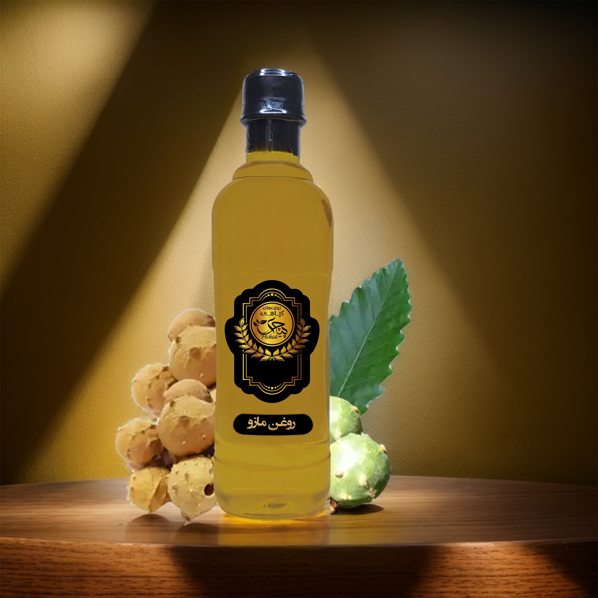 روغن مازو 500cc خالص (رنگ طبیعی مشکی برا موها سفت کننده پوست چروک پوست قابض پوست آکنه منافذ باز پوست جوش صورت)