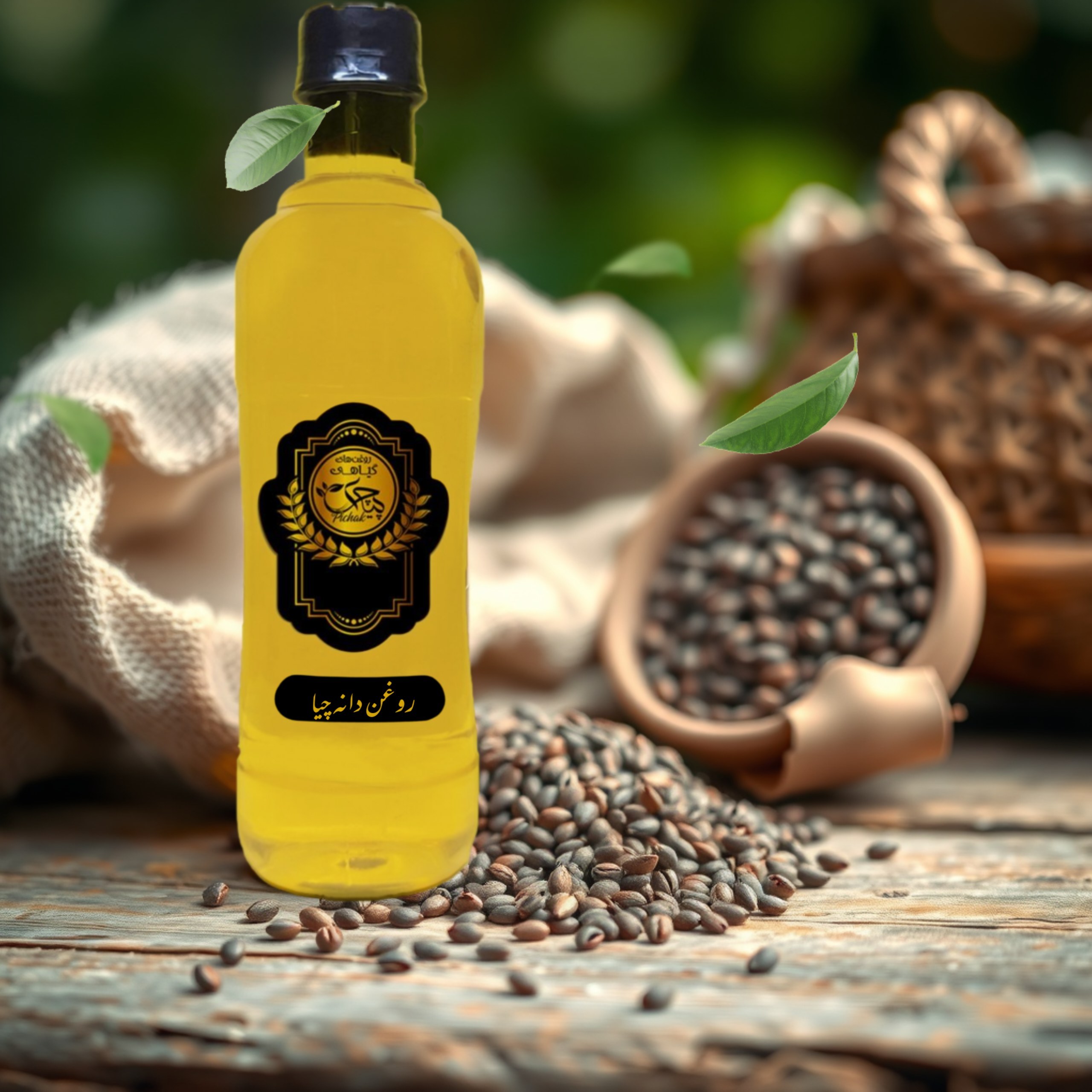 روغن دانه چیا 500cc کیفیت تضمینی همراه با هدیه (رفع پیری پوست وچین وچروک-رفع شکنندگی وتقویت مو-التیام بخش تسکین دهنده )